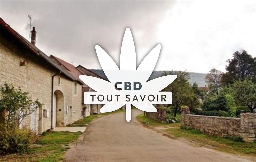 Village à Bonnefontaine avec feuille Cannabis CBD