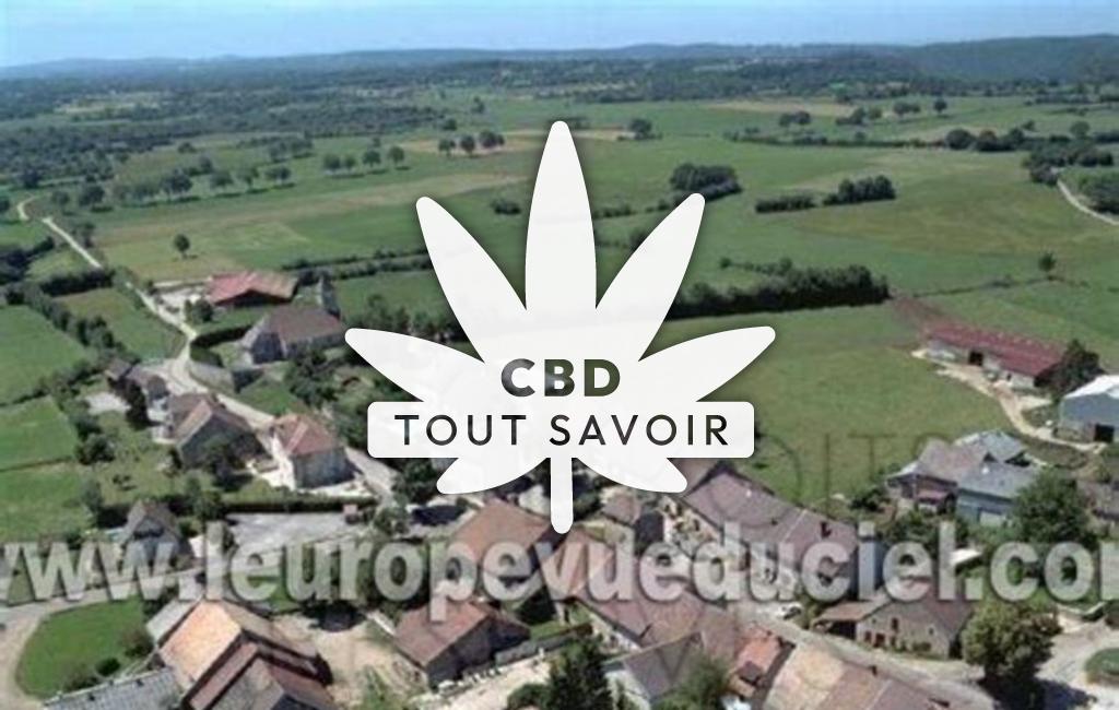 Village à Le-Fied avec feuille Cannabis CBD