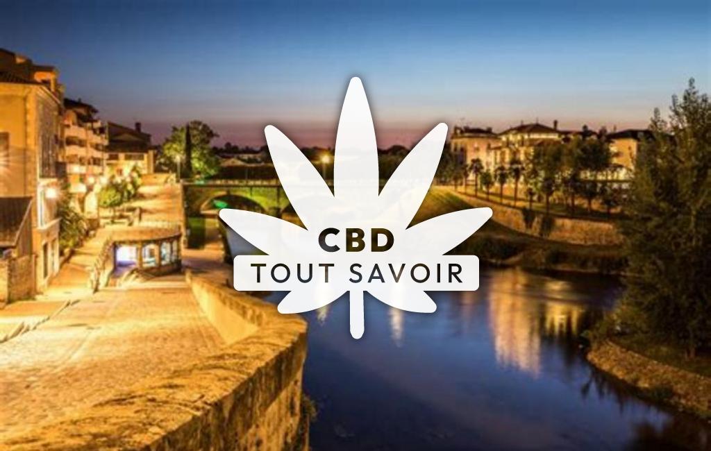 Village à Mont-de-Marsan avec feuille Cannabis CBD