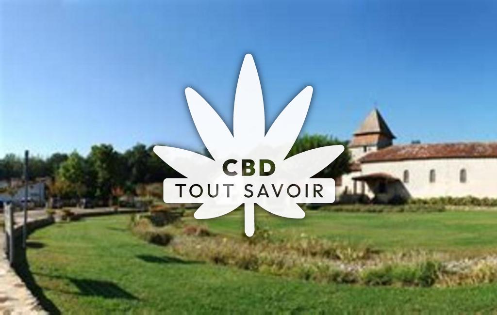 Village à Bougue avec feuille Cannabis CBD