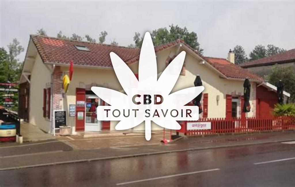 Village à Campet-Et-Lamolere avec feuille Cannabis CBD