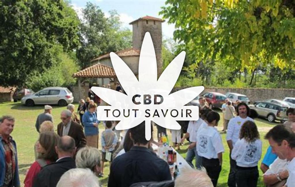 Village à Canenx-Et-Reaut avec feuille Cannabis CBD
