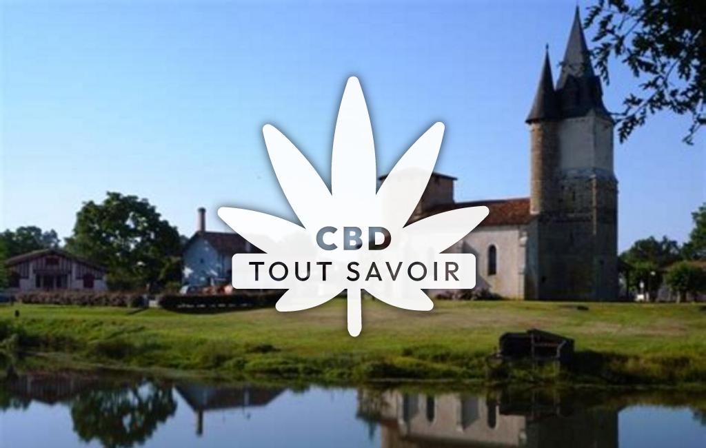 Village à Geloux avec feuille Cannabis CBD