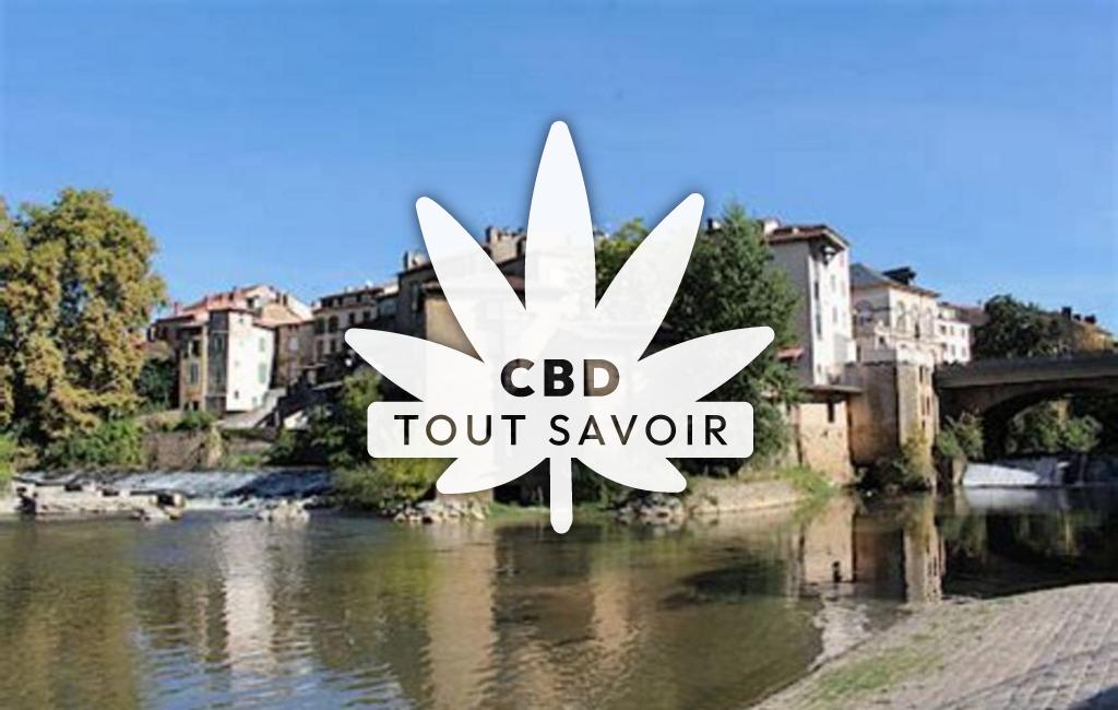 Village à Ygos-Saint-Saturnin avec feuille Cannabis CBD