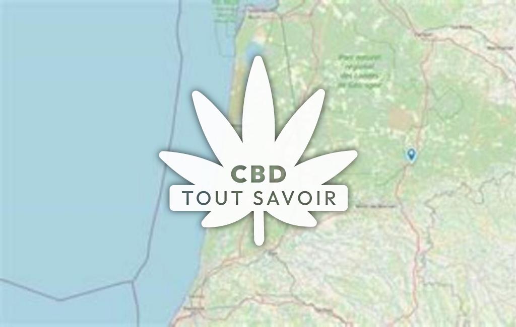 Village à Arue avec feuille Cannabis CBD
