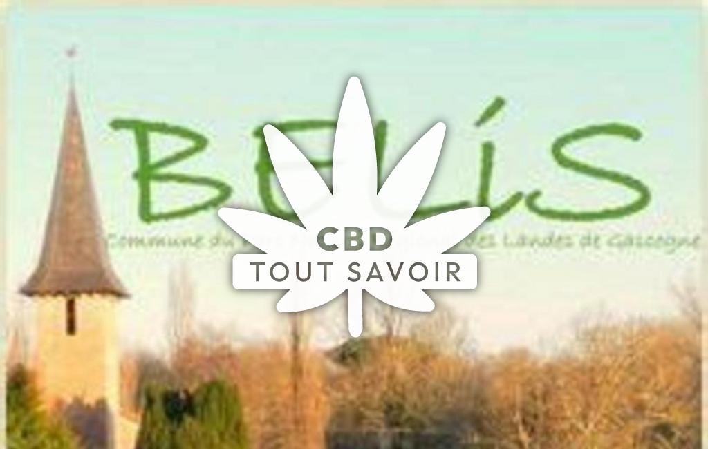 Village à Belis avec feuille Cannabis CBD