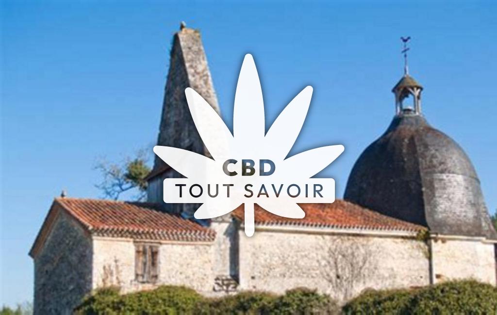 Village à Cachen avec feuille Cannabis CBD
