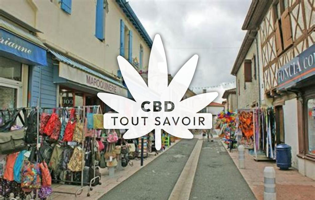 Village à Capbreton avec feuille Cannabis CBD