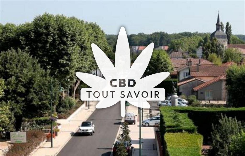 Village à Magescq avec feuille Cannabis CBD