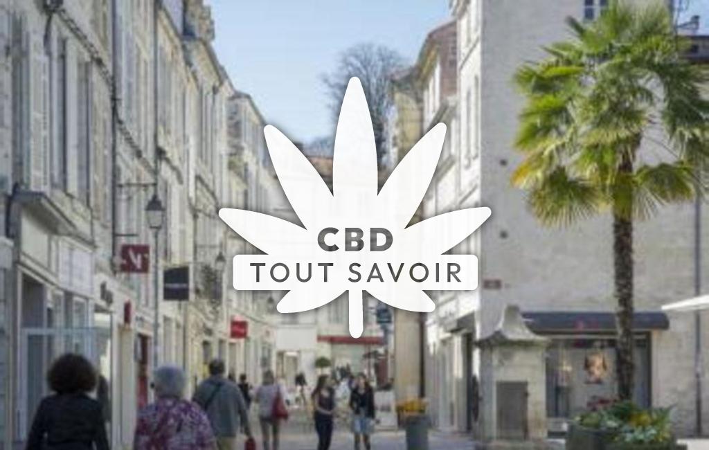 Village à GaSaintes avec feuille Cannabis CBD