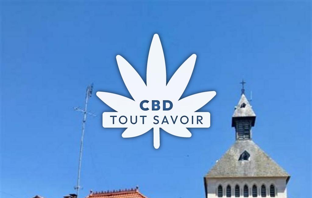Village à Parentis-en-Born avec feuille Cannabis CBD