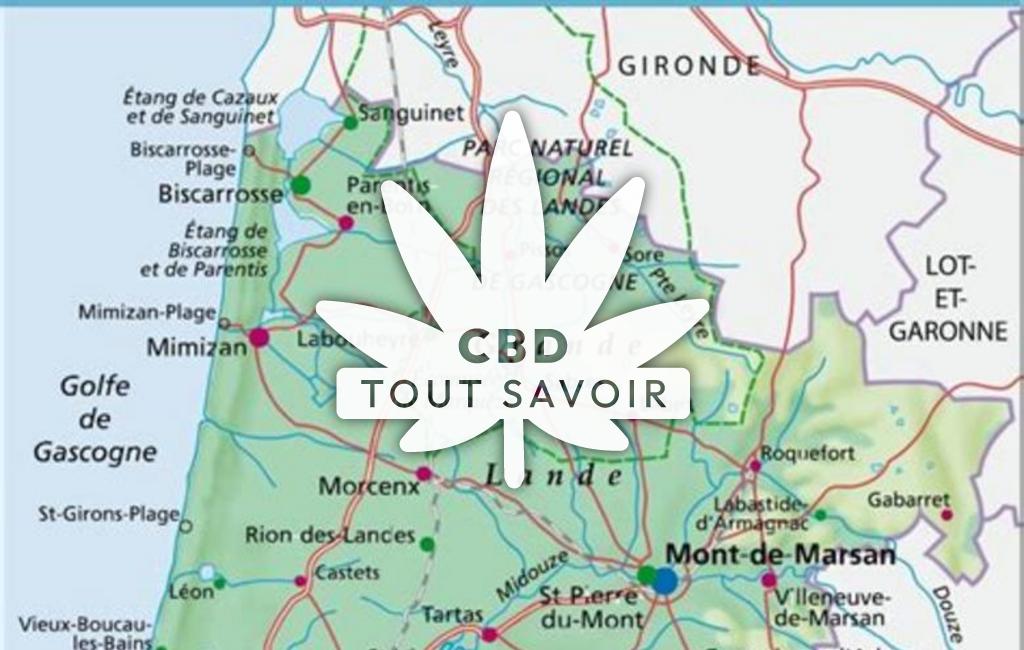 Village à Bias avec feuille Cannabis CBD