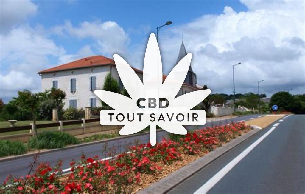Village à Benesse-les-Dax avec feuille Cannabis CBD