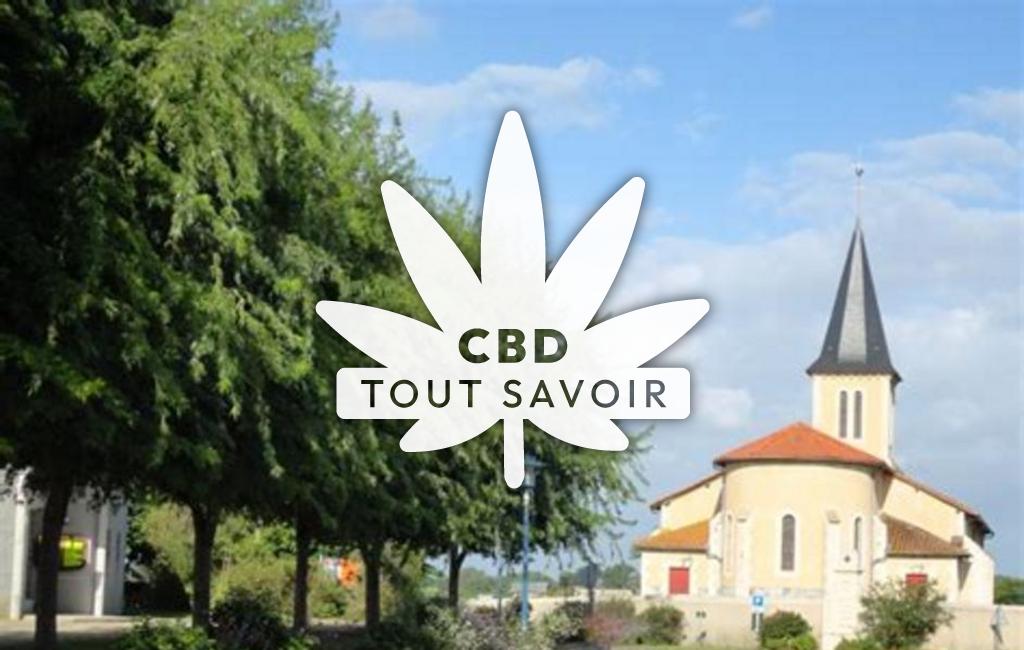Village à Goos avec feuille Cannabis CBD