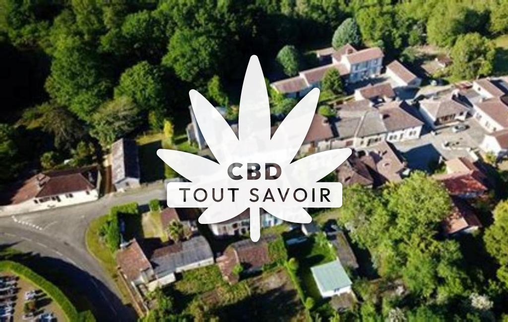 Village à Le-Freche avec feuille Cannabis CBD