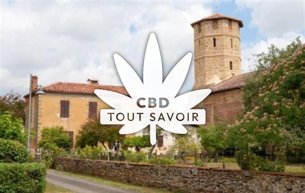 Village à Montegut avec feuille Cannabis CBD