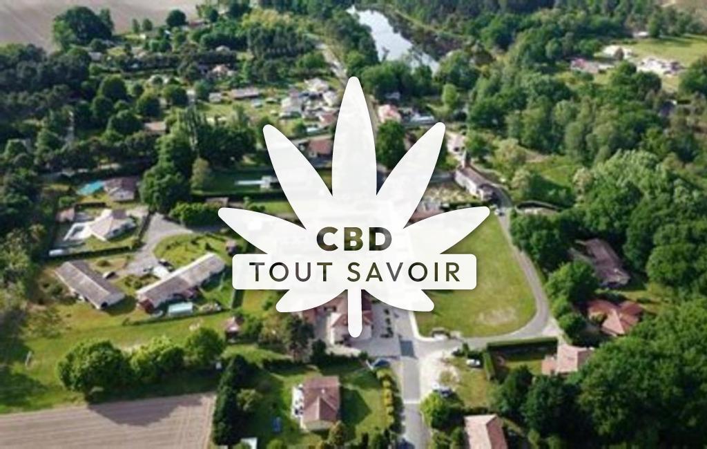 Village à Sainte-Foy avec feuille Cannabis CBD