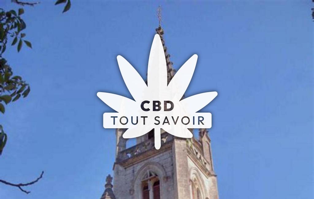Village à Lue avec feuille Cannabis CBD