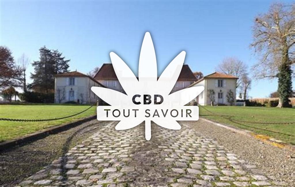 Village à Caupenne avec feuille Cannabis CBD