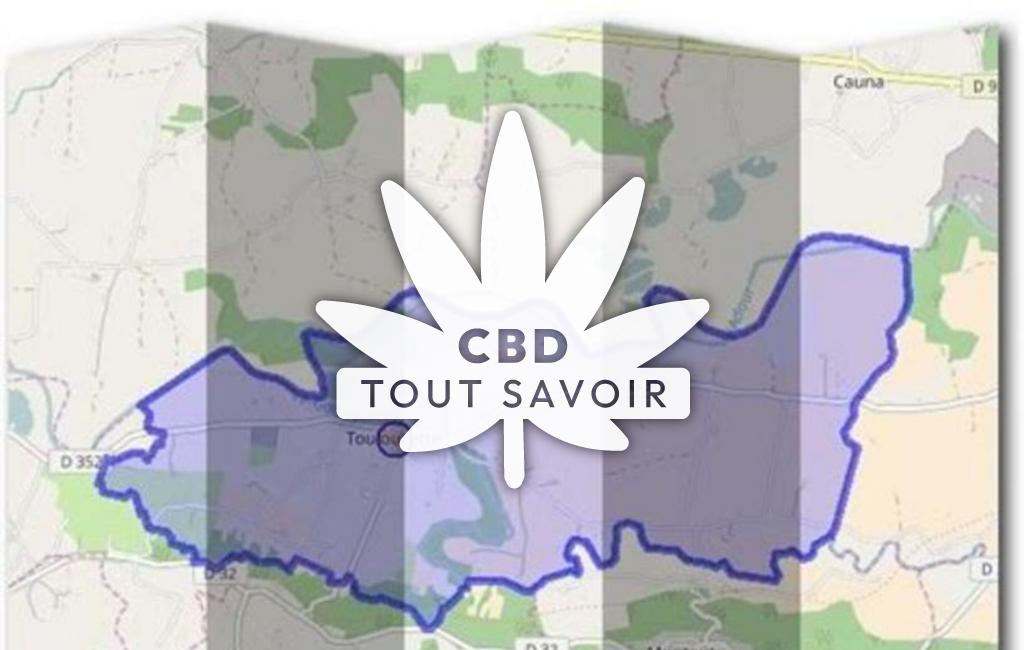 Village à Toulouzette avec feuille Cannabis CBD