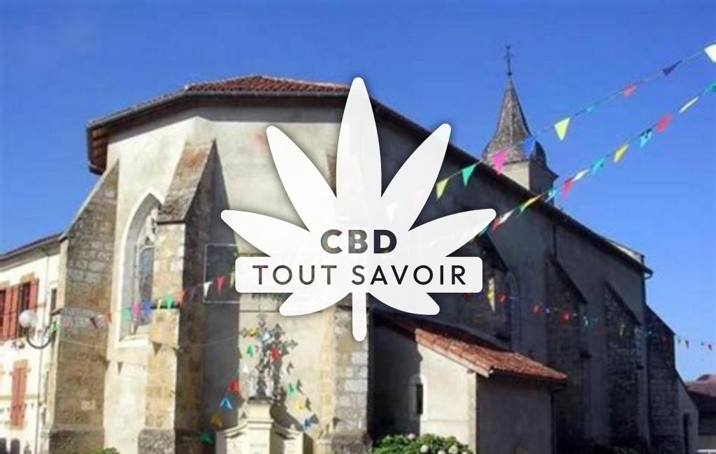 Village à Saint-Maurice-sur-Adour avec feuille Cannabis CBD