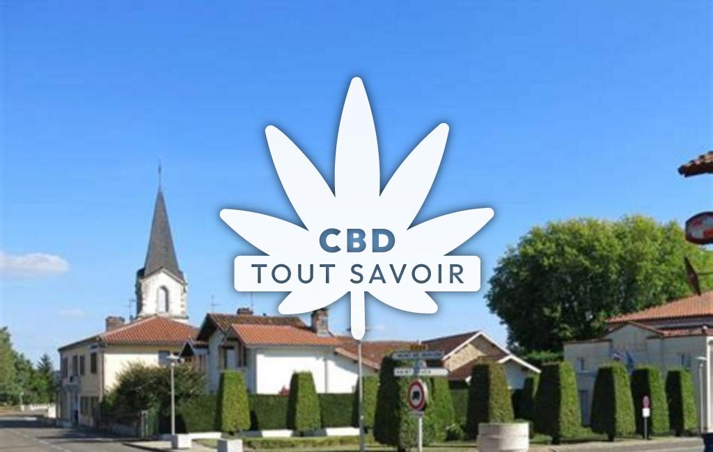 Village à Haut-Mauco avec feuille Cannabis CBD