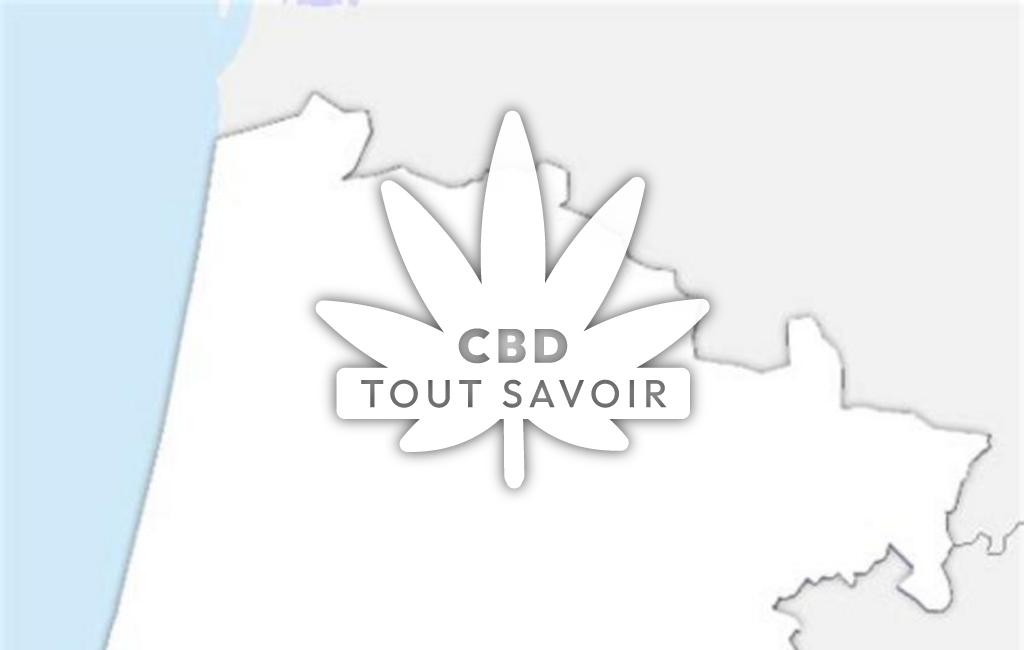 Village à Estibeaux avec feuille Cannabis CBD