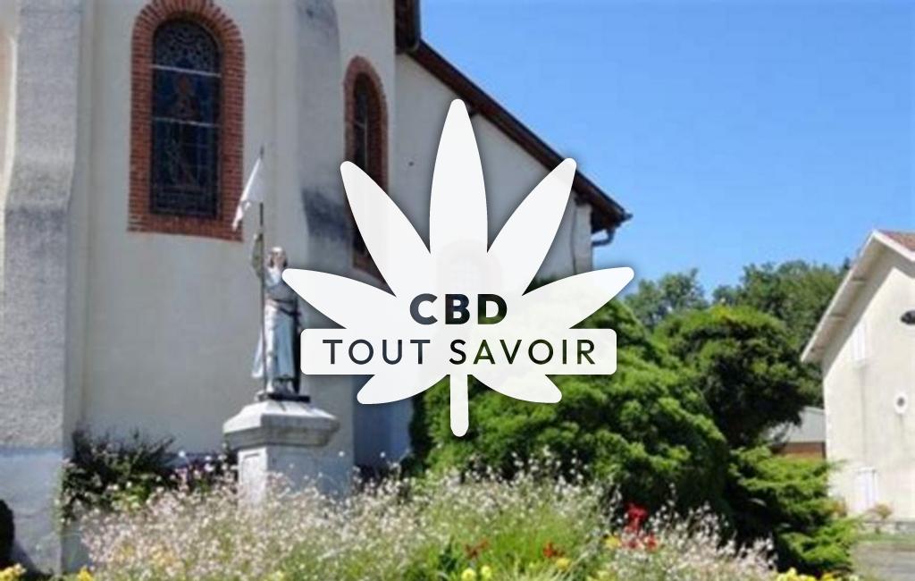 Village à Misson avec feuille Cannabis CBD