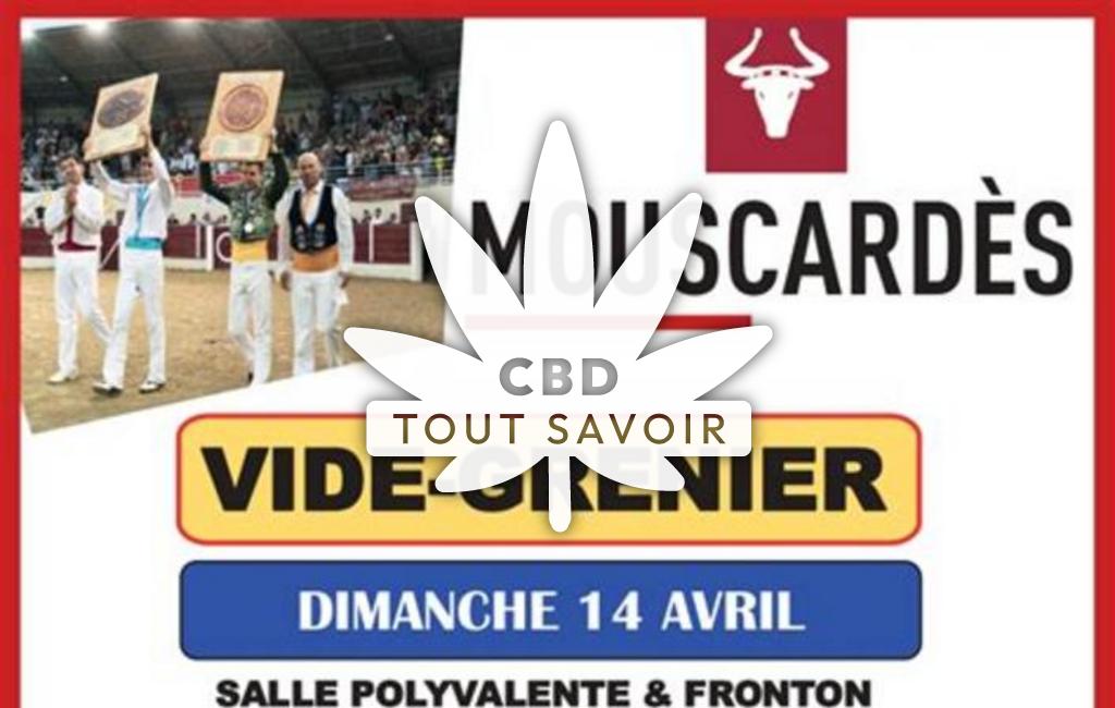 Village à Mouscardes avec feuille Cannabis CBD
