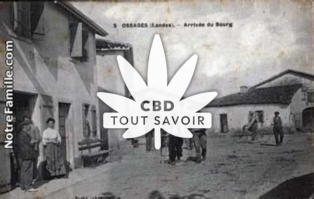 Village à Ossages avec feuille Cannabis CBD