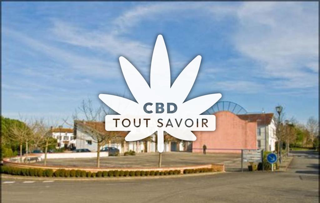Village à Orist avec feuille Cannabis CBD