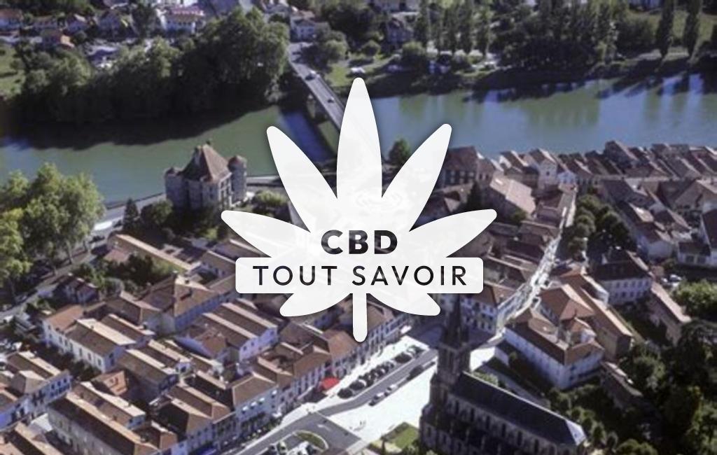 Village à Peyrehorade avec feuille Cannabis CBD