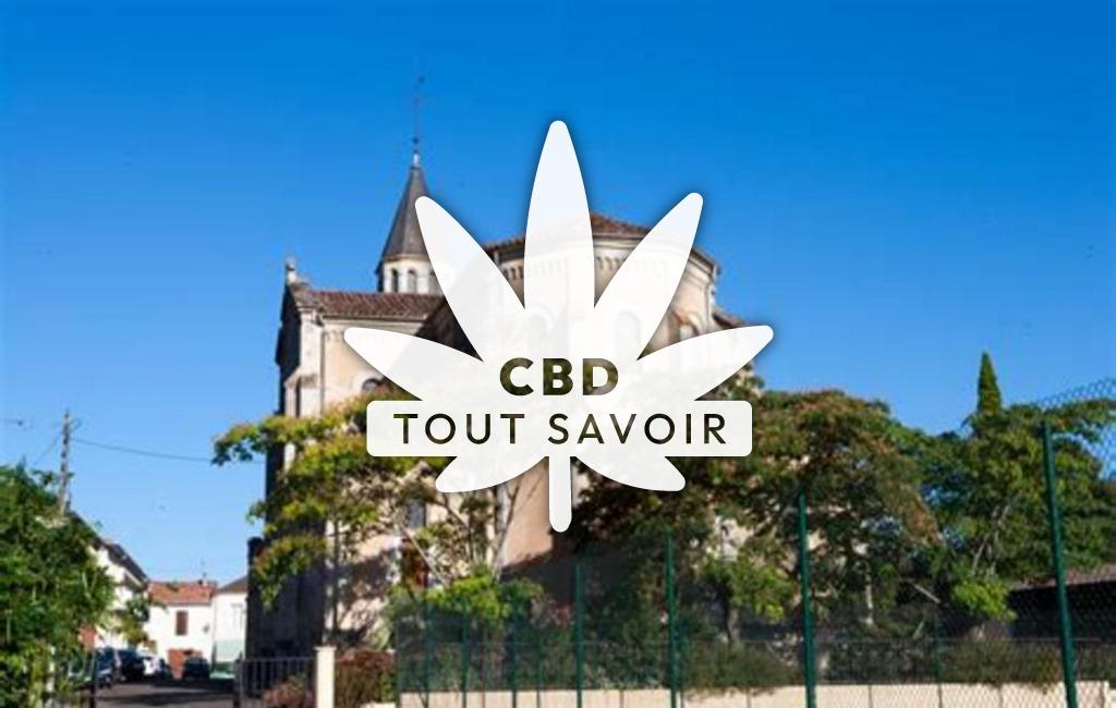 Village à Gabarret avec feuille Cannabis CBD
