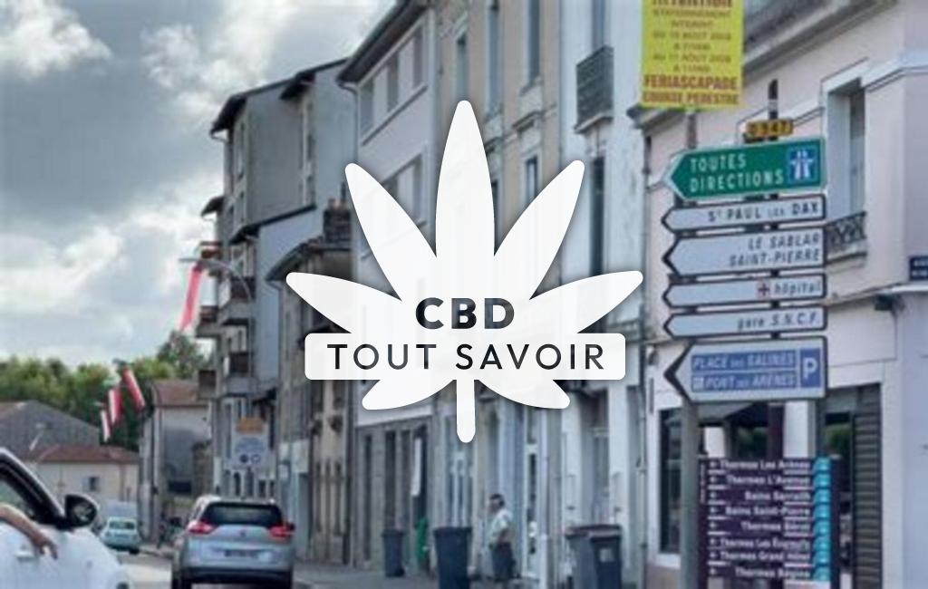 Village à Herre avec feuille Cannabis CBD