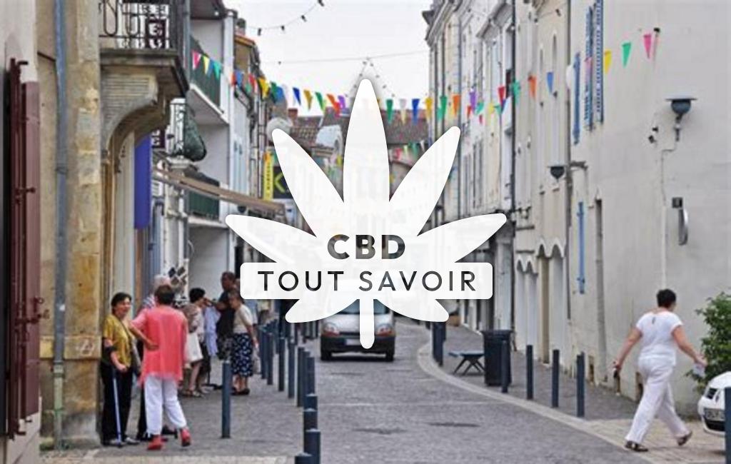 Village à Pecorade avec feuille Cannabis CBD