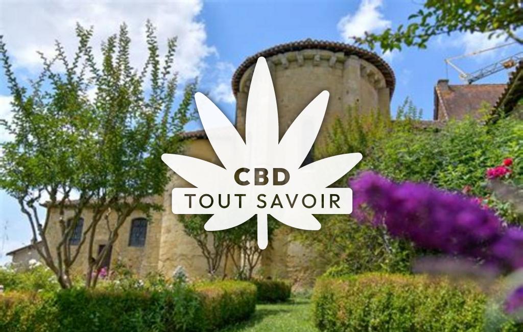 Village à Pimbo avec feuille Cannabis CBD