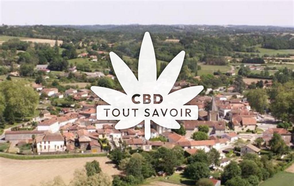 Village à Amou avec feuille Cannabis CBD