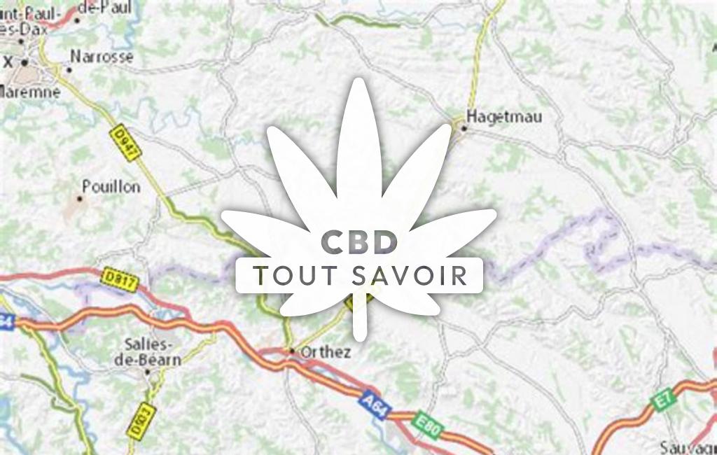 Village à Bonnegarde avec feuille Cannabis CBD