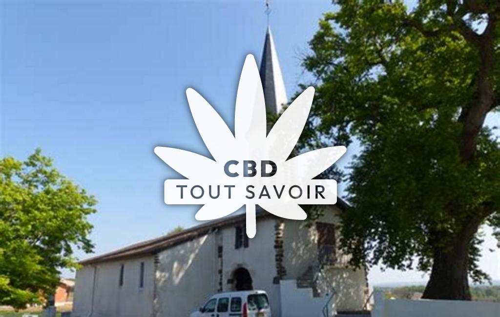 Village à Marpaps avec feuille Cannabis CBD