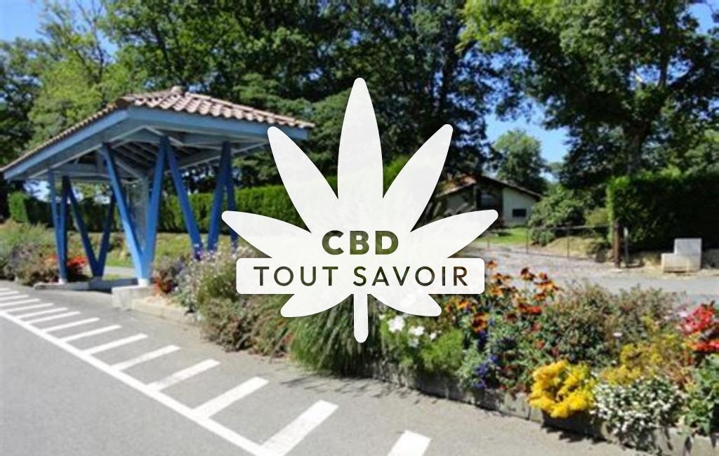 Village à Pouillon avec feuille Cannabis CBD