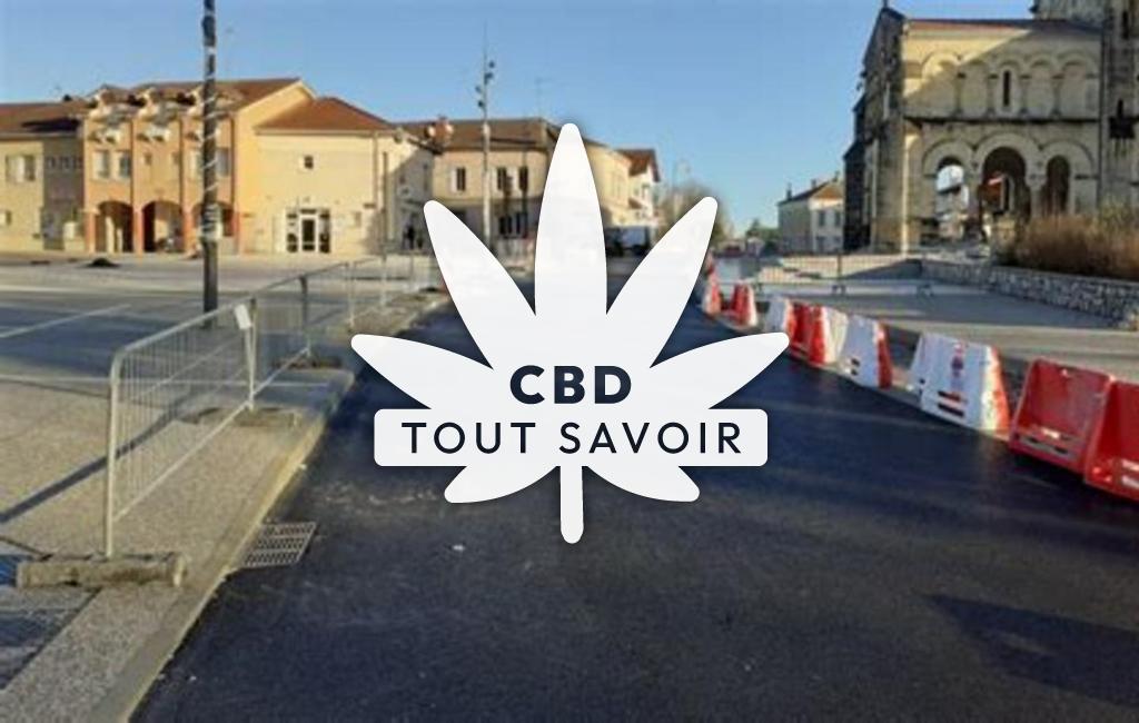 Village à BaSaintennes avec feuille Cannabis CBD