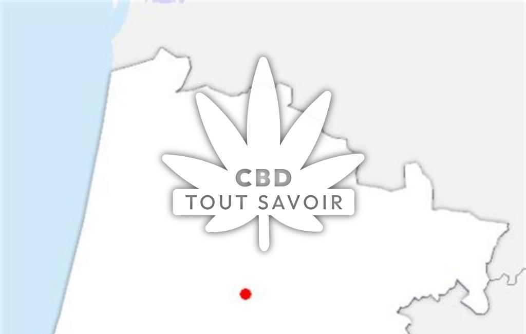 Village à Beylongue avec feuille Cannabis CBD