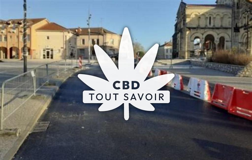 Village à Rion-des-Landes avec feuille Cannabis CBD