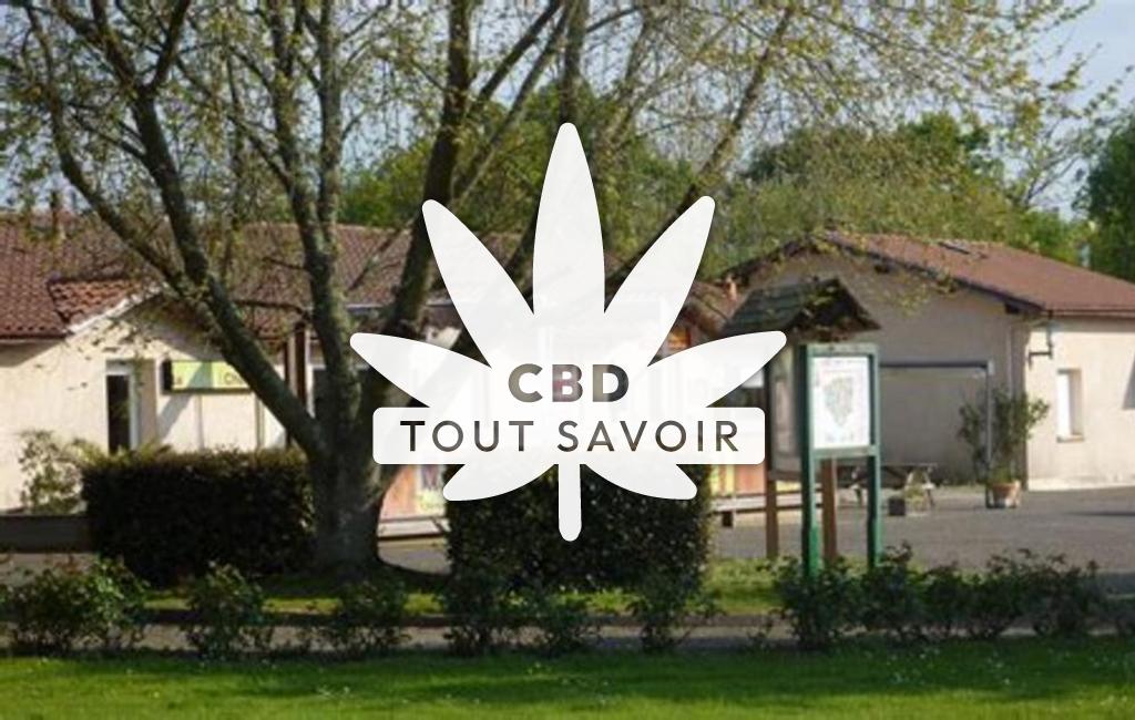 Village à Cassen avec feuille Cannabis CBD