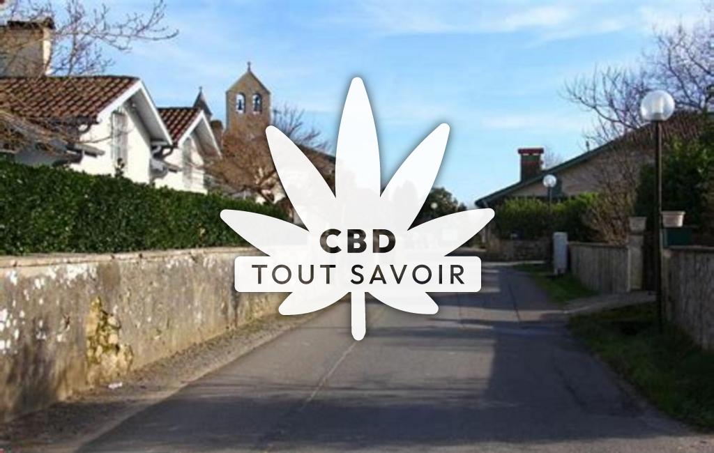 Village à Biaudos avec feuille Cannabis CBD