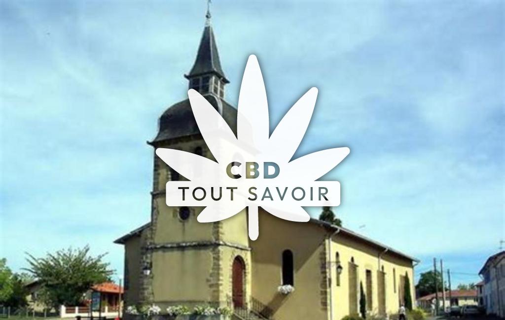 Village à Meilhan avec feuille Cannabis CBD