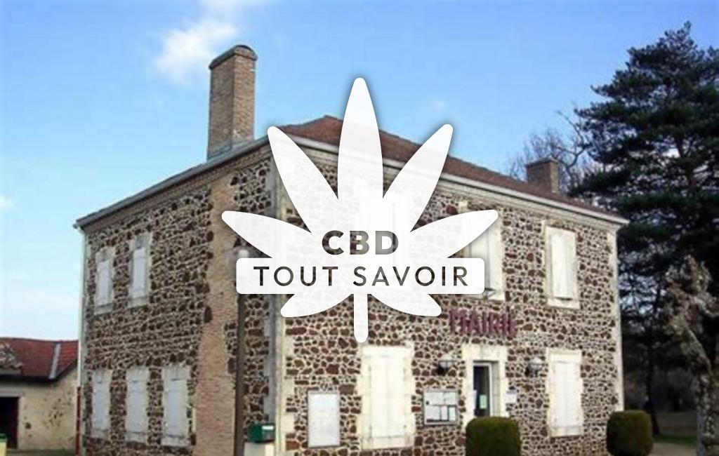 Village à Liposthey avec feuille Cannabis CBD
