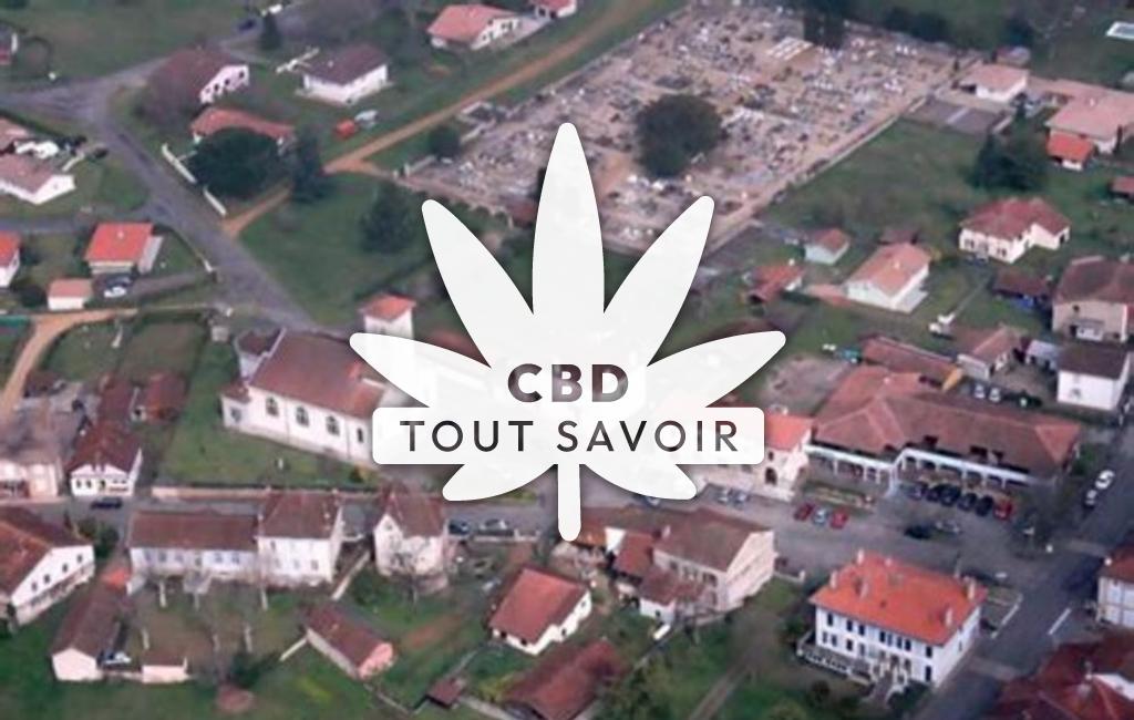 Village à Brocas avec feuille Cannabis CBD