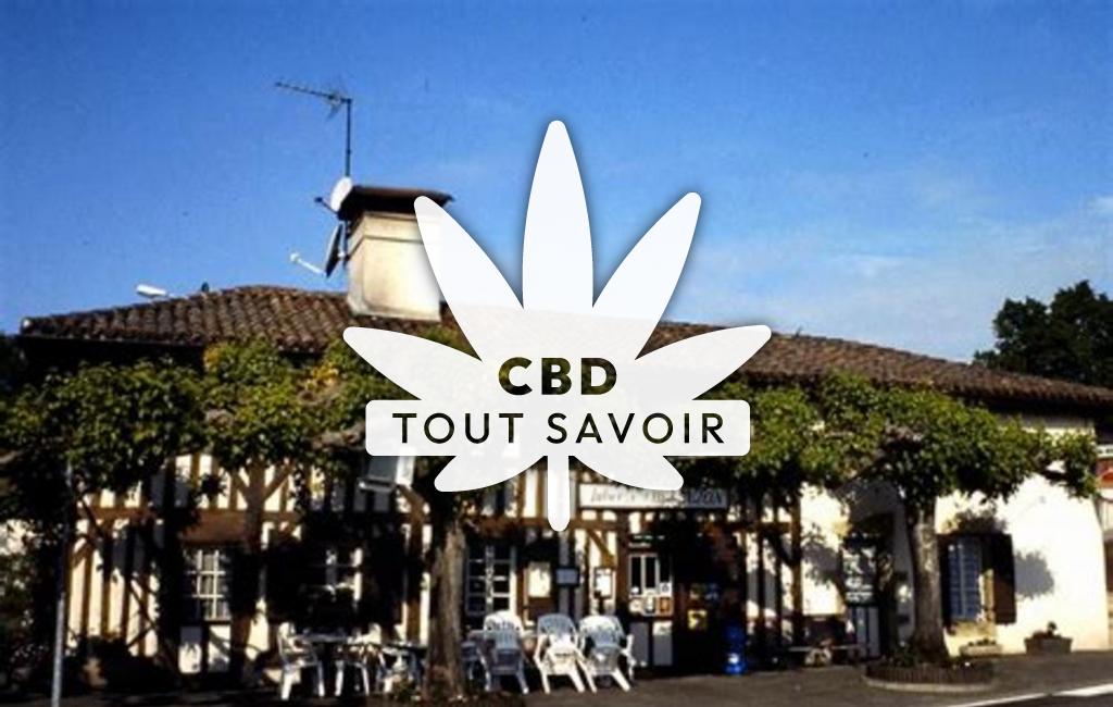 Village à Garein avec feuille Cannabis CBD