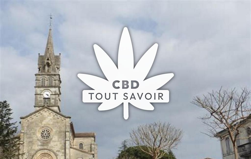 Village à Sanguinet avec feuille Cannabis CBD